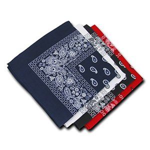 Double Sided Paisley Bandanas 12 Pack